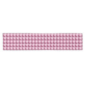 Modern Star Geometric, Light Pink en Burgundy Korte Tafelloper (Horizontaal)