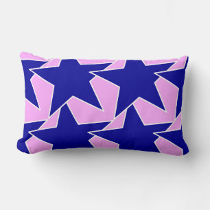Modern Star Geometric - marine en orchidee roze Kussen
