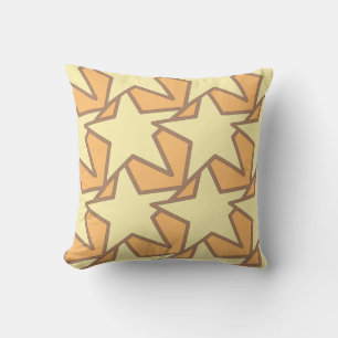 Modern Star Geometric - Mosterd Geel en Tan Buitenkussen