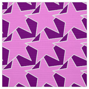Modern Star Geometric - paars en violet Stof