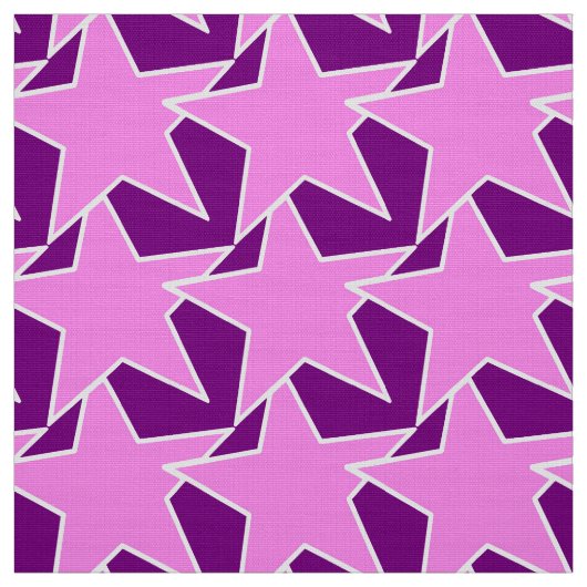 Modern Star Geometric - paars en violet Stof (Swatch)