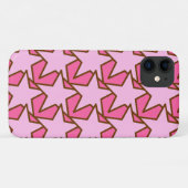 Modern Star Geometric Pattern, Coral & Pastel Pink Case-Mate iPhone Case (Achterkant (horizontaal))