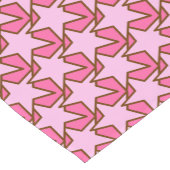 Modern Star Geometric Pattern, Coral & Pastel Pink Korte Tafelloper (Hoek)