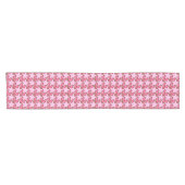 Modern Star Geometric Pattern, Coral & Pastel Pink Korte Tafelloper (Horizontaal)