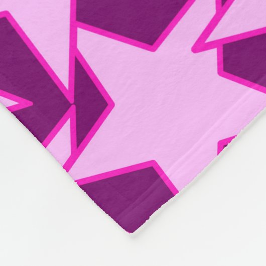 Modern Star Geometric - roze en amethyst paars Fleece Deken (Hoek)