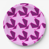 Modern Star Geometric - roze en amethyst paars Papieren Bordje (Voorkant)