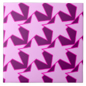 Modern Star Geometric - roze en amethyst paars Tegeltje (Voorkant)