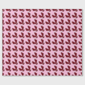 Modern Star Geometric - roze en Bourgogne Cadeaupapier (Vlak)