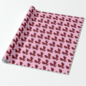 Modern Star Geometric - roze en Bourgogne Cadeaupapier (Uitgerold)