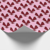 Modern Star Geometric - roze en Bourgogne Cadeaupapier (Hoek)