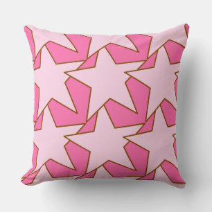Modern Star Geometric - Shades van koraalroze Kussen