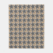 Modern Star Geometric - taupe en grijs / grijs Fleece Deken (Voorkant)