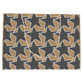 Modern Star Geometric - taupe en grijs / grijs Groot Cadeauzakje (Achterkant)