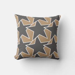 Modern Star Geometric - taupe en grijs / grijs Kussen