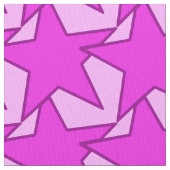 Modern Star Geometric - violet en roze Stof (Close Up)