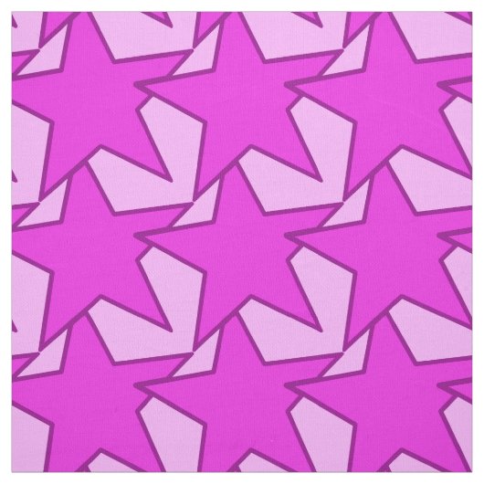 Modern Star Geometric - violet en roze Stof (Swatch)