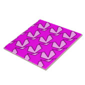 Modern Star Geometric - violet en roze Tegeltje (Zijkant)