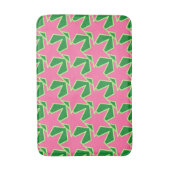 Modern Star Geometric - watermeloen roze en groen Badmat (Voorkant Verticaal)