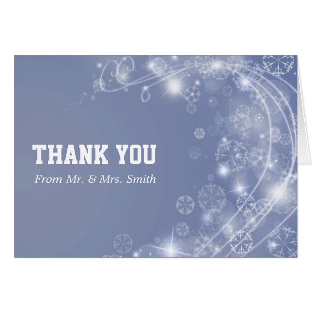 Modern Star Glitter Confetti Sparkles Bedankt (Voorkant Horizontaal)
