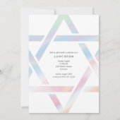 Modern Star Holographic Bat Mitzvah Kaart (Achterkant)