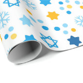 Modern Star van David Hanukkah Wrapping Paper Cadeaupapier (Rol Hoek)