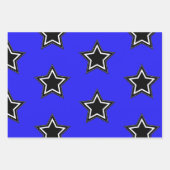 Modern Star Wrapping Paper Flat Sheet Set van 3 (Voorkant)