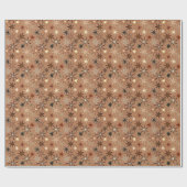 Modern Starburst Print, Coffee Brown en Beige Cadeaupapier (Vlak)