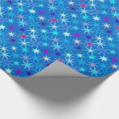 Modern Starburst Print, Deep Cerulean Blue Cadeaupapier (Hoek)