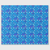 Modern Starburst Print, Deep Cerulean Blue Cadeaupapier (Vlak)