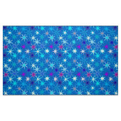 Modern Starburst Print, Deep Cerulean Blue Stof (Fat Quarter)