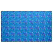 Modern Starburst Print, Deep Cerulean Blue Stof (Yard (91,4 cm))