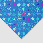 Modern Starburst Print, Deep Cerulean Blue Tissuepapier (Detail)