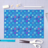 Modern Starburst Print, Deep Cerulean Blue Tissuepapier (Craft)