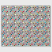 Modern Starburst Print, Jewel kleuren op grijs Cadeaupapier (Vlak)