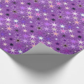 Modern Starburst Print, Violet Paars en Orchid Cadeaupapier (Hoek)