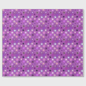 Modern Starburst Print, Violet Paars en Orchid Cadeaupapier (Vlak)