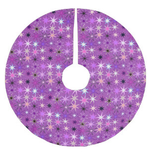 Modern Starburst Print, Violet Paars en Orchid Kerstboom Rok