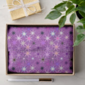 Modern Starburst Print, Violet Paars en Orchid Tissuepapier (Geschenk)