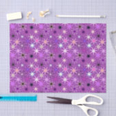 Modern Starburst Print, Violet Paars en Orchid Tissuepapier (Craft)