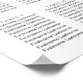 Modern Starfish Wedding Seating Chart, Blue Grey Poster (Hoek)