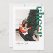 Modern Starry Cheer Christmas Photo Holiday Kaart (Voorkant)