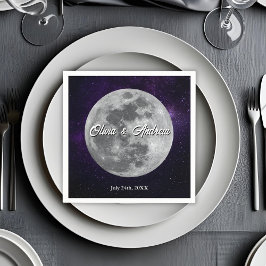 Modern Starry Night Full Monn Wedding  Servet