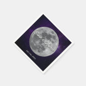 Modern Starry Night Full Monn Wedding  Servet (Hoek)