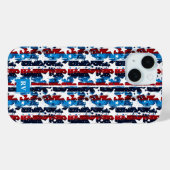 Modern Stars and Stripes Monogram Nederland Case-Mate iPhone Case (Achterkant (horizontaal))