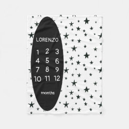 Modern Stars Baby Milestone Blanket Fleece Deken