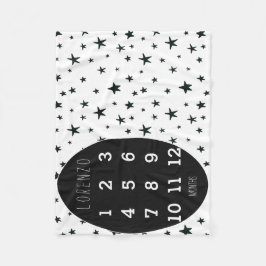 Modern Stars Baby Milestone Blanket Fleece Deken