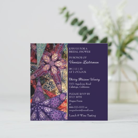 Modern Stars Bridal Shower Kaart (Staand voorkant)