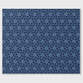 Modern Stars Pattern Unique Trippy Cool Navy Blue Cadeaupapier (Vlak)
