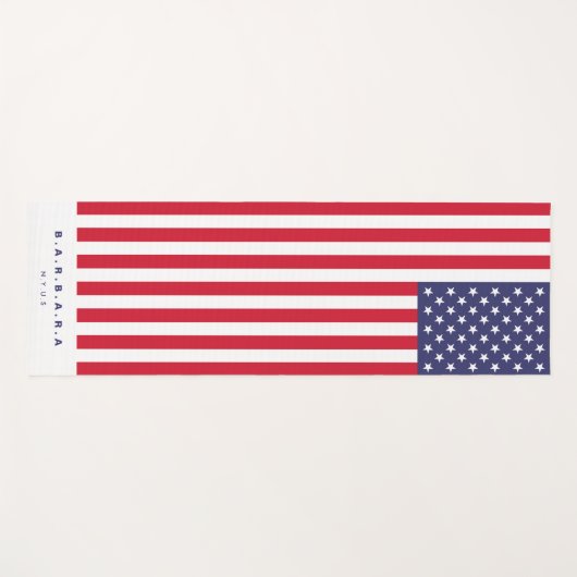 Modern Stars Stripes Amerikaanse vlag 4 juli Yogamat (Voorkant (horizontaal))