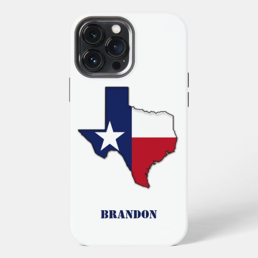 Modern State Outline Texas Flag iPhone Hoesje (Achterkant)